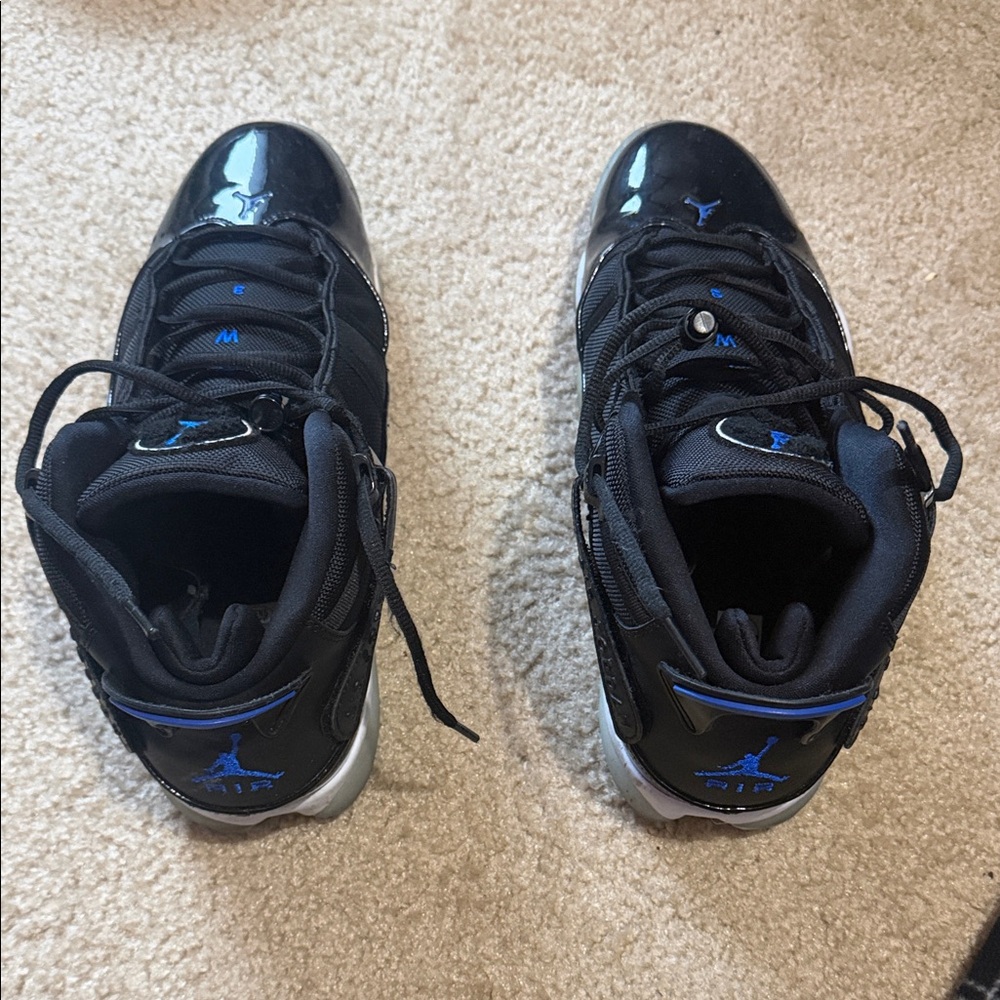 Jordan Sneakers Black with Blue Highlights